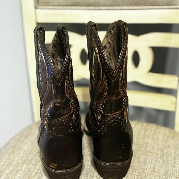 Ariat Dark Brown Western Ankle Booties - Picture 3 of 6